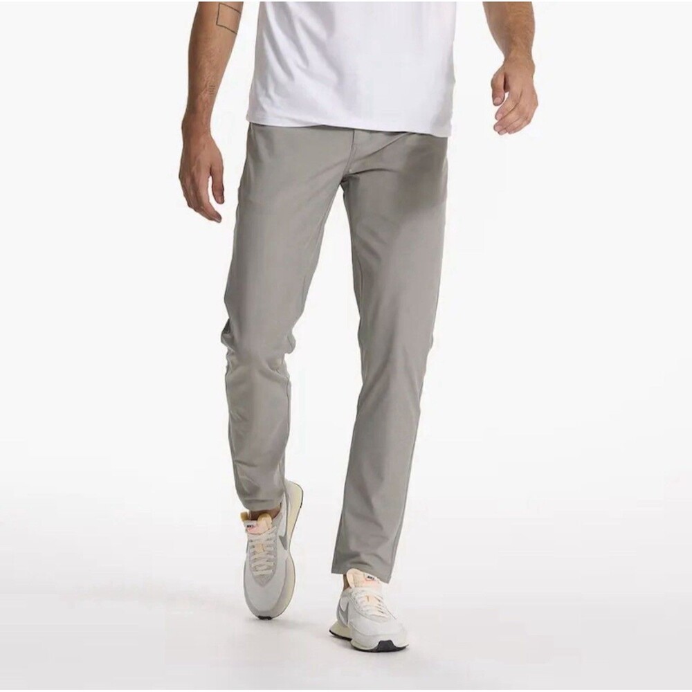 Vuori Jogger Activewear Pants Gray Athletic Fit 100% Polyester Size 34
